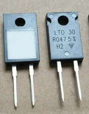 2PCS DALE RES 0.047 OHM 47 mOhms 30W +-5% TO220-2 NON INDUCTIVE AUDIO RESISTORS!