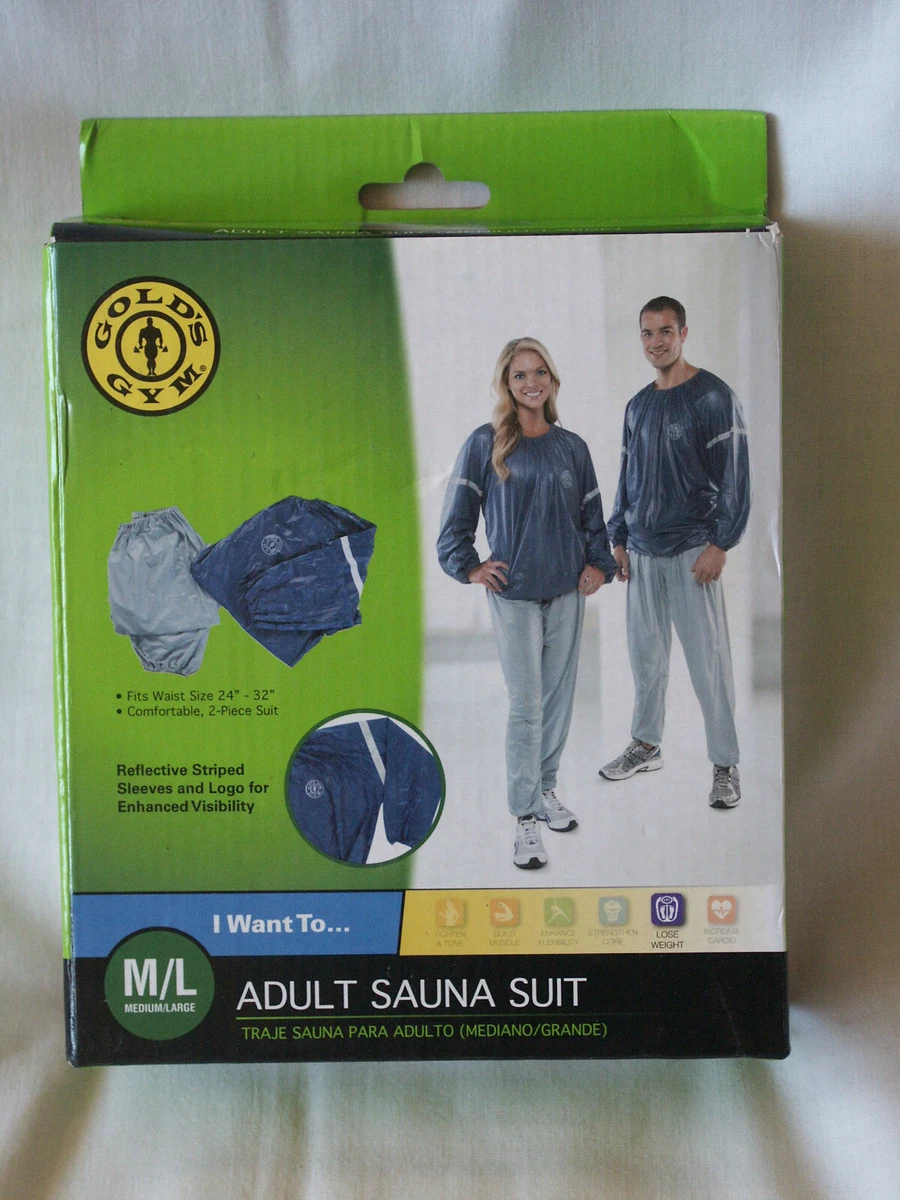 Gold s Gym Adult Sauna Suit M L Fits Waist Size 24 32 New in Box