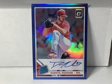 2019 Optic Blue Rated Rookie Dakota Hudson Rookie Auto 05/75 Cardinals SSP X1