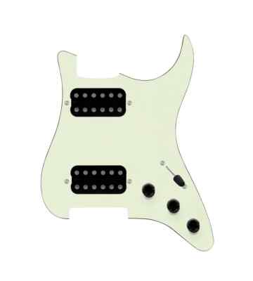 920D HH Mint Green / Black 5 Way Smoothie Humbuckers Loaded Pickguard for Strat