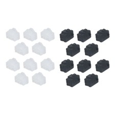 10x Silicone Anti Dust Cover Plugs F Ethernet Hub Port RJ45 Female Jack 2 Colors