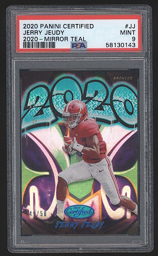 Jerry Jeudy Panini Certified 2020 #JJ Mirror Teal