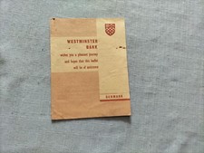 Westminister Bank Customers Vintage Travel Information Leaflet