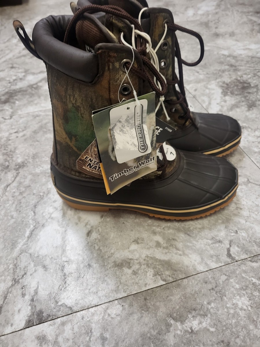 Timber Wolf Men\'s Camo Waterproof Lace Thermo Lite Hiking Hunting Winter Boots 7 TIMBER WOLF Thermo Lite Men main image 4