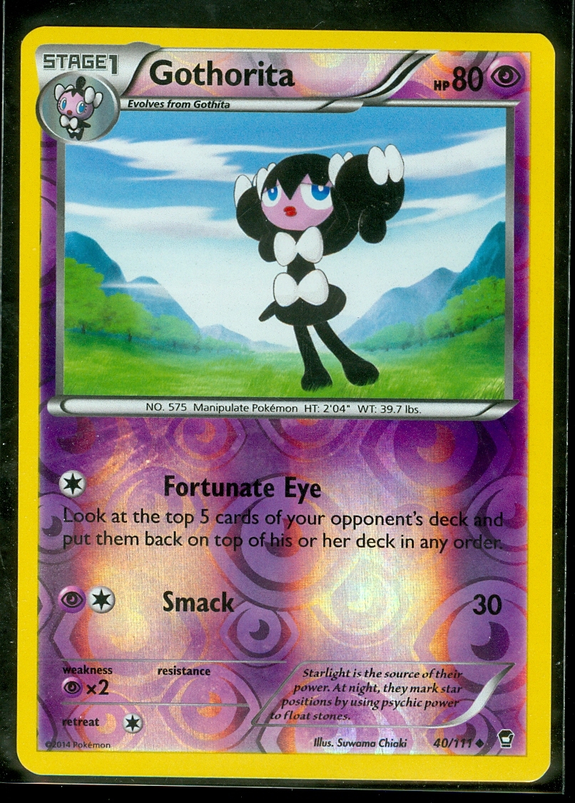 Pokemon GOTHORITA 40/111 - XY Furious Fists Rev Holo - MINT