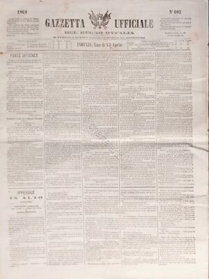 Giornale - Gazzetta Ufficiale del Regno d'Italia N. 102 - 1868
