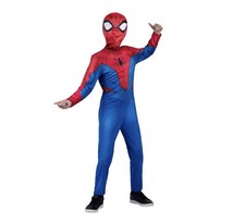 Marvel Spiderman Child Kids Costume Jumpsuit Full Fabric Mask Small 4-7