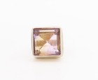 925 Sterling Silver Vintage Ring Minimalist Square Inlay Gemstone  Sz 7  RG28677 — photo 3
