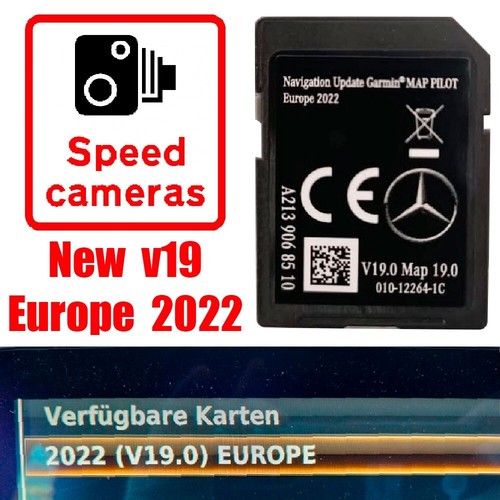 Mercedes v19 Europa 2022 Radares de Velocidad Garmin Audio 20 Star