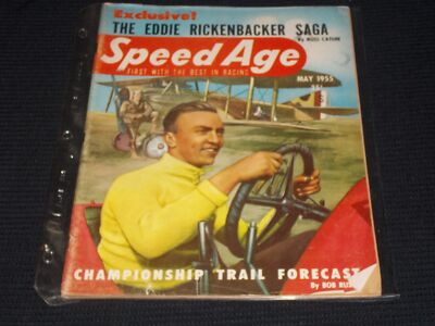 1955 MAY SPEED AGE MAGAZINE - NICE RACING FRONT COVER - E 1972
