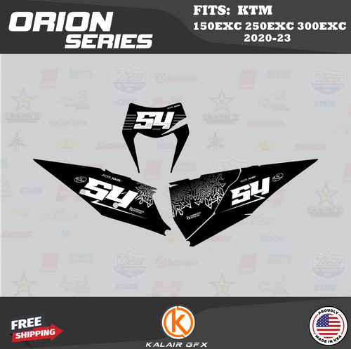 Graphics Kit for KTM 150EXC, 250EXC, 300EXC (2020-2023) Orion - WHITE - Bild 3 von 6