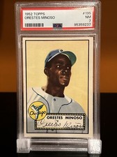 1952 Topps #195 Minnie Minoso Rookie HOF White Sox PSA 7