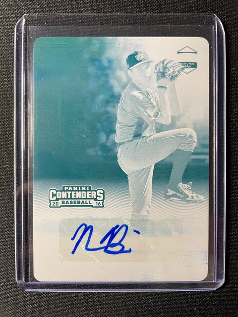 2016 Panini Elite Extra Edition Nelson Berkwich Cyan Printing Plate Auto #1/1!!!