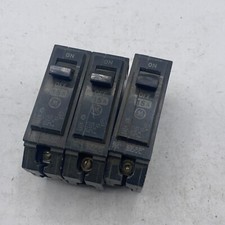 GENERAL ELECTRIC GE CIRCUIT BREAKER 1 POLE 15 A 120/240VAC TYPE THQL LOT OF 3  