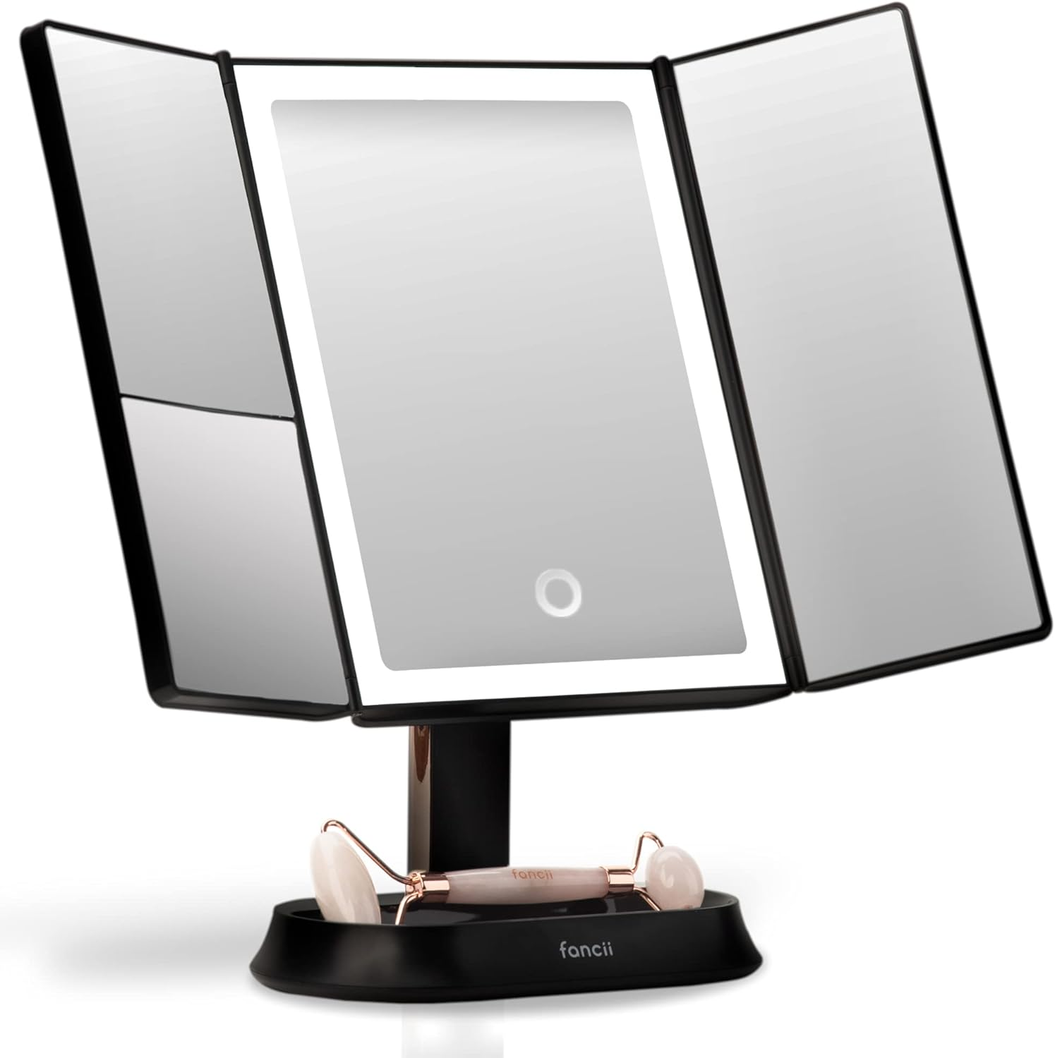 7X Magnification LED Trifold Vanity Mirror with Natural Light for Makeup-image