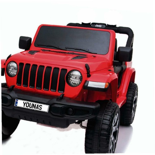 KIDS PERSONALISED NUMBER PLATES STICKERS CAR JEEP STD SIZE 140MM X 35MM - Picture 4 of 5