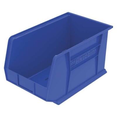 Akro-Mils 30260Blue Hang & Stack Storage Bin, Plastic, Blue, 10 In H, 11 In W,