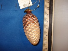 Pinecone Ornament Brown Large Glass 67326 194