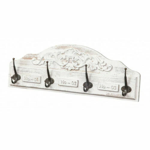 Percheros blancos de madera para el hogar