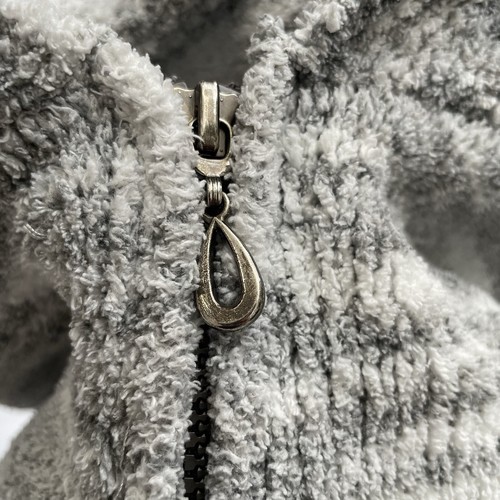 High Pile Sweater Hoodie Full Zip S Women Chenille Gray/White Colorado Clothing - Picture 8 of 12