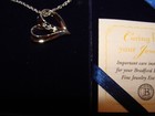 Bradford Exchange Daughter Sterling Silver 18" Necklace 3 Diamond Heart Pendant — photo 8