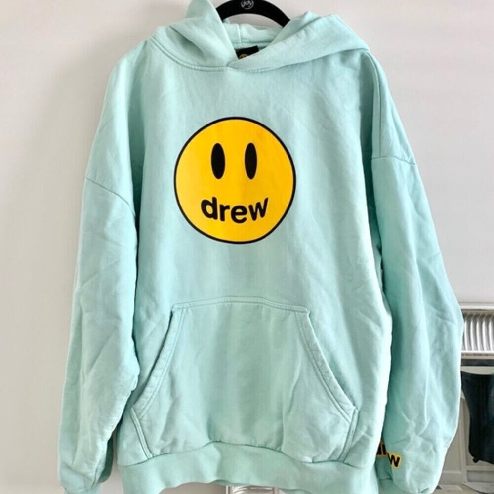 Drew House Mascot Hoodie in Mint Green Oversized 100% Cotton Drew House Mascot Hoodie in Mint Green Oversized 100% Cotton