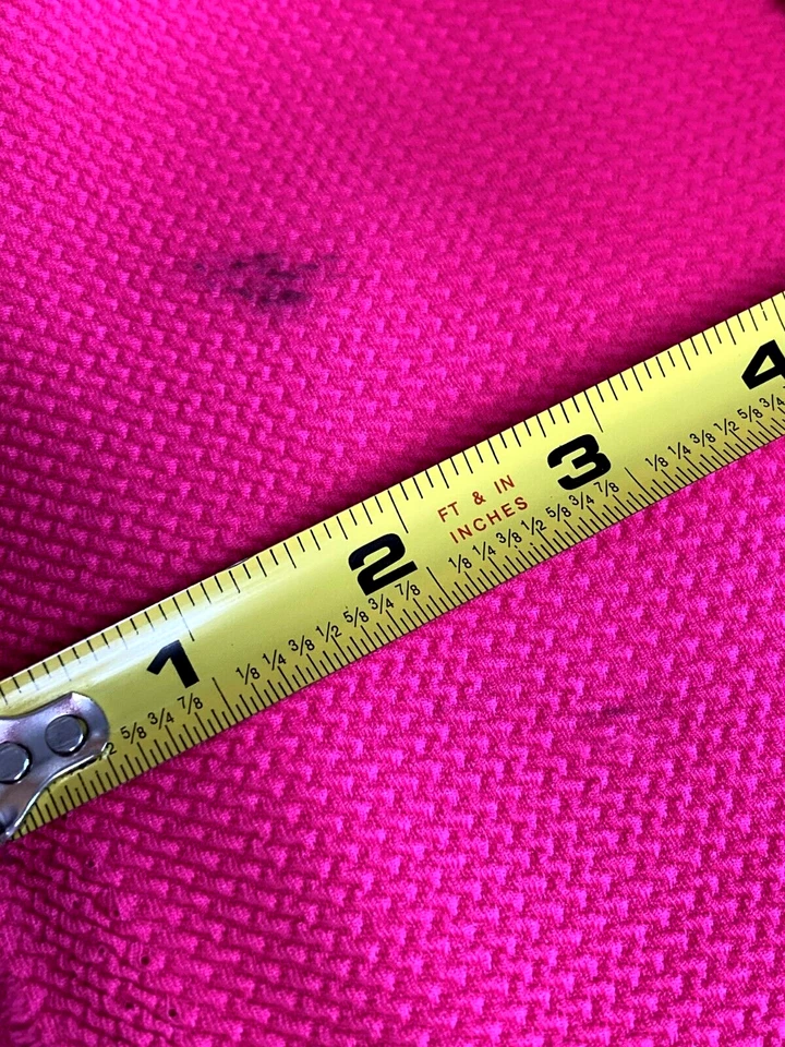 Neon Fuchsia Pink Bullet Stretch Sewing Fabric 1.2 yd 60" soft textured SECONDS - Image 4 of 4