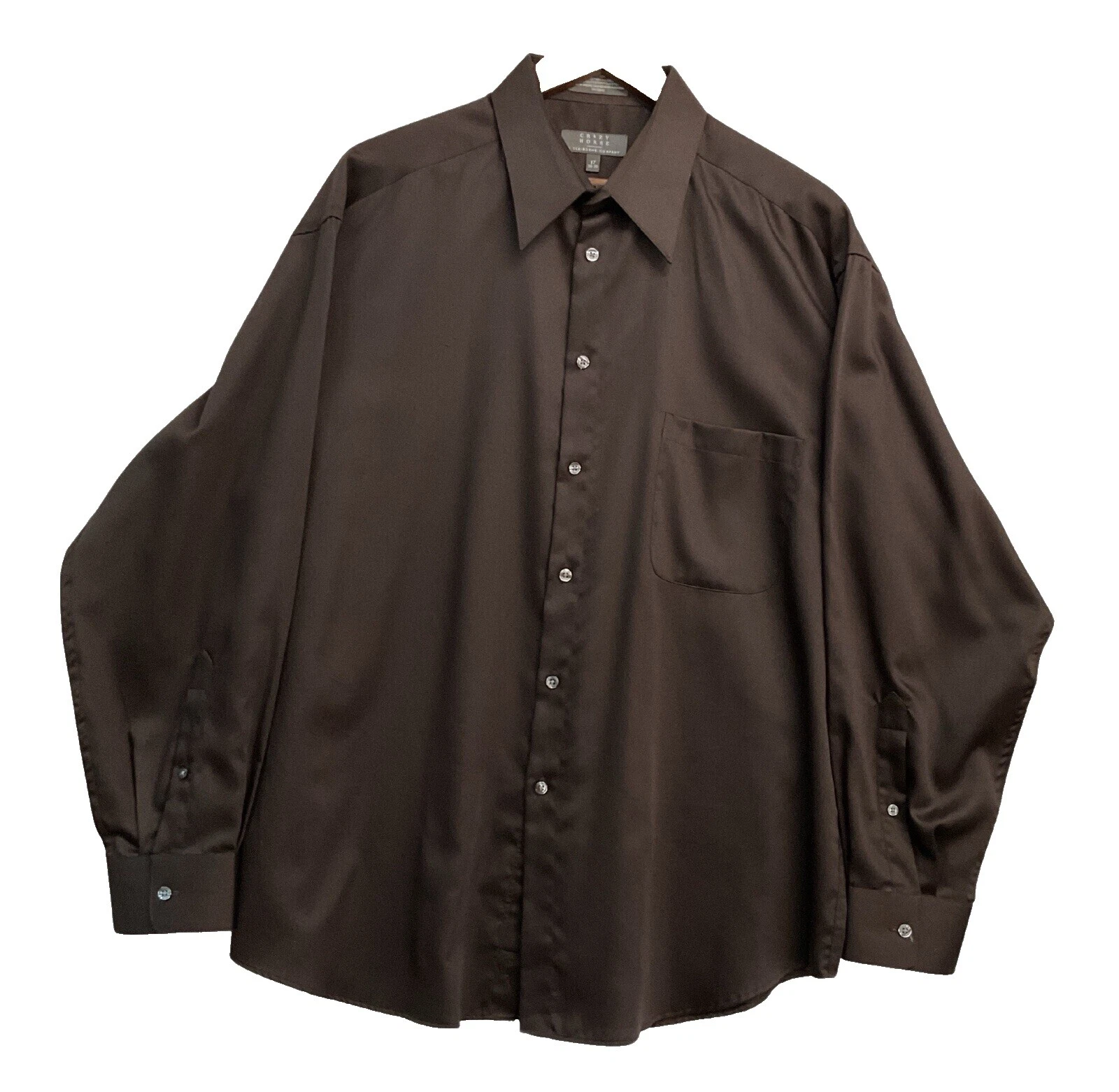 Camisas de Vestir Negro Crazy Horse para hombres