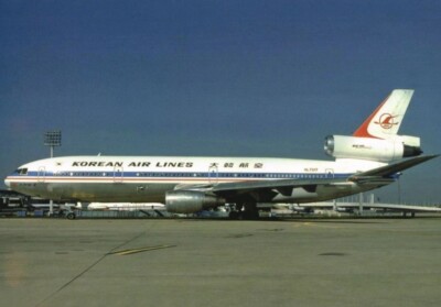 Korean Air Lines DC-10 HL7317 @ Paris Orly 1976 - postcard