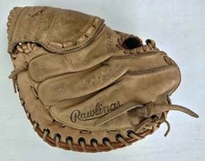 Vintage Rawlings Mike Piazza Right Handed Throw Leather Catchers Mitt RCM30 RHT