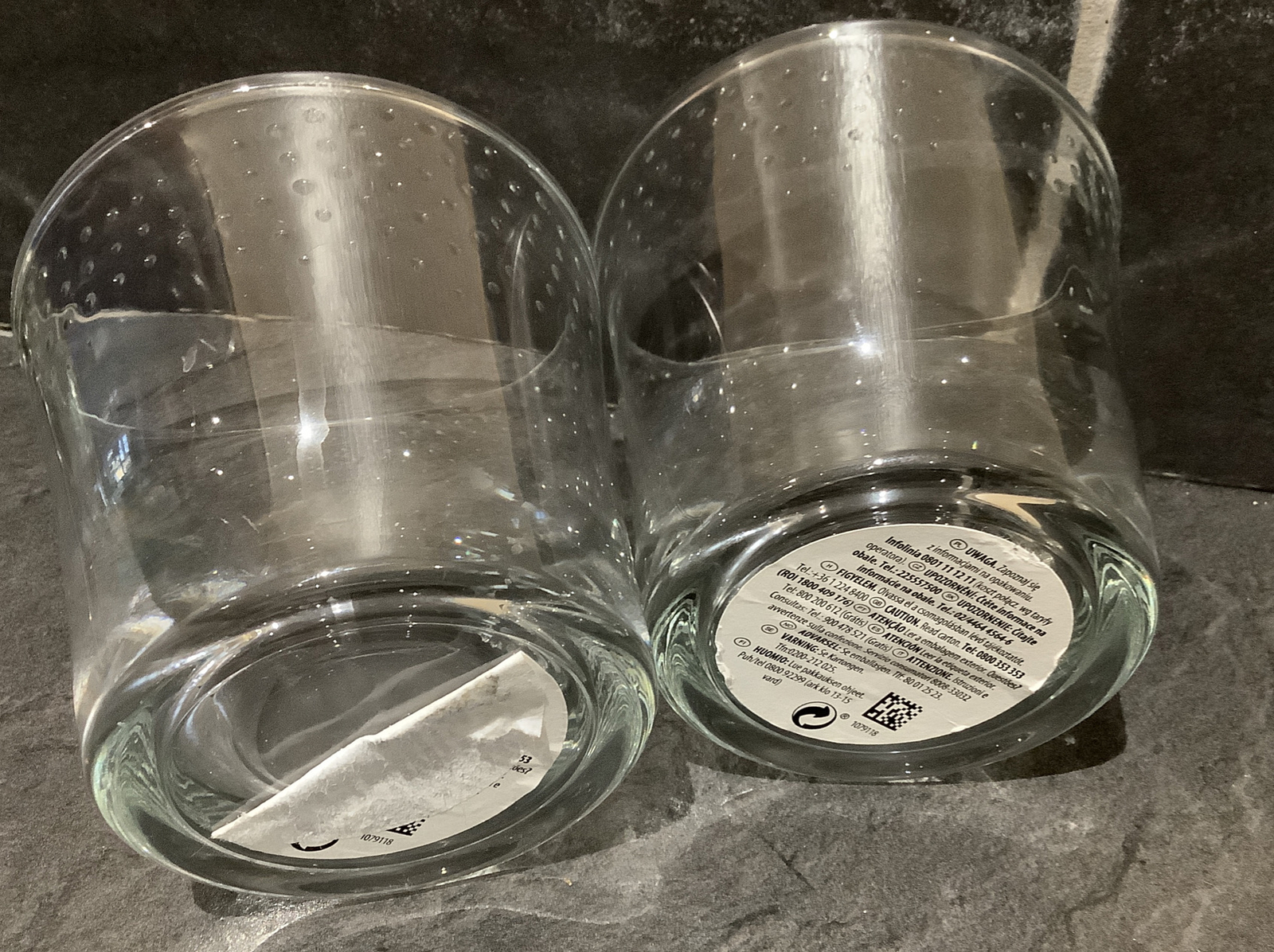 New 2 X 8 Cm Tall Glass Votive Tea Light Holders From IKEA, Thick Glass Dimples eBay