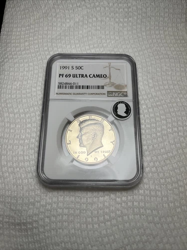 1991 S Kennedy Half Dollar PF 69 ULTRA CAMEO ECC NGC Certified