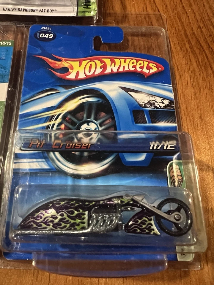 风火轮 - 批量 3 件寻宝摩托车 Fat Boy、Pit Cruiser、Splitback — 第 4/4 张图片