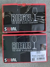 Riedel "SWIRL" Set Of 4 White Wine Glasses Made In Germany 2 Open Boxes NEW