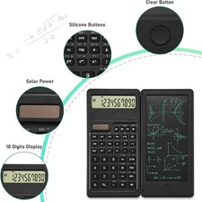 1pc Portable Solar Scientific Calculator with Handwriting Pad fits Office/School