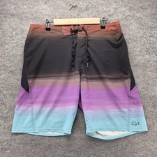 O'Neill Superfreak Board Shorts Mens 34 Multicolor Striped Drawstring Stretch