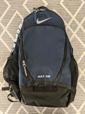 Nike Team Training Max Air Backpack Navy Blue Black, BA4890 412 Travel Gym Bag