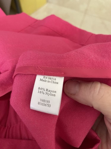 Coldwater Creek Damen leichter Blazer Oberteil Gr. XL Hot Pink Knopfleiste - Bild 7 von 7