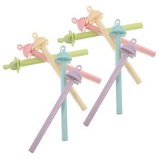 20 Pcs Plastic Bird Cage Stand Macaron Color Perches Holders for Parakeet