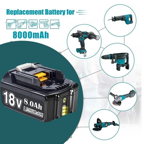 2X Original 18V/8,0Ah für Makita Akku BL1860B 197422-4 BL1850 BL1830 Batterie DE - Bild 8 von 11
