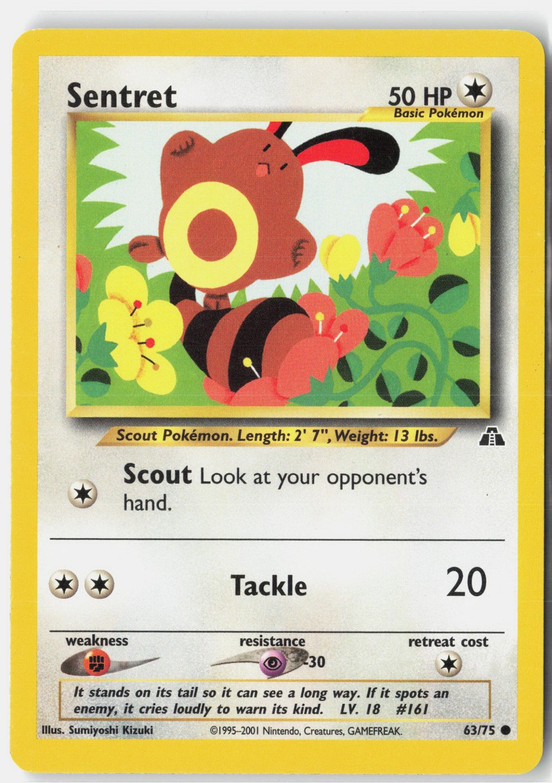 Sentret Unlimited [Neo Discovery - 63/75] - NM - Pokemon TCG Card