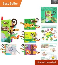 Crinkle Cloth Book for Babies - Colorful Animal Tales for 0-12 Development