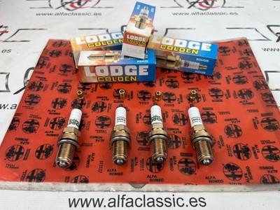 SET 4 UD BUJÍA ORIGINAL ALFA ROMEO - GOLDEN LODGE 25HLD REF OEM 60512848