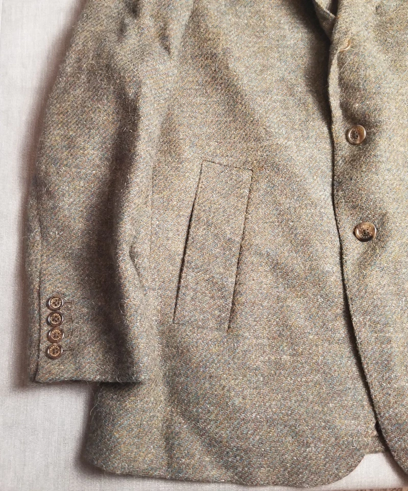 Robert Talbott Tweed Blazer Sport Coat Wool Three Button Double Vent Sz M - Image 4 of 4