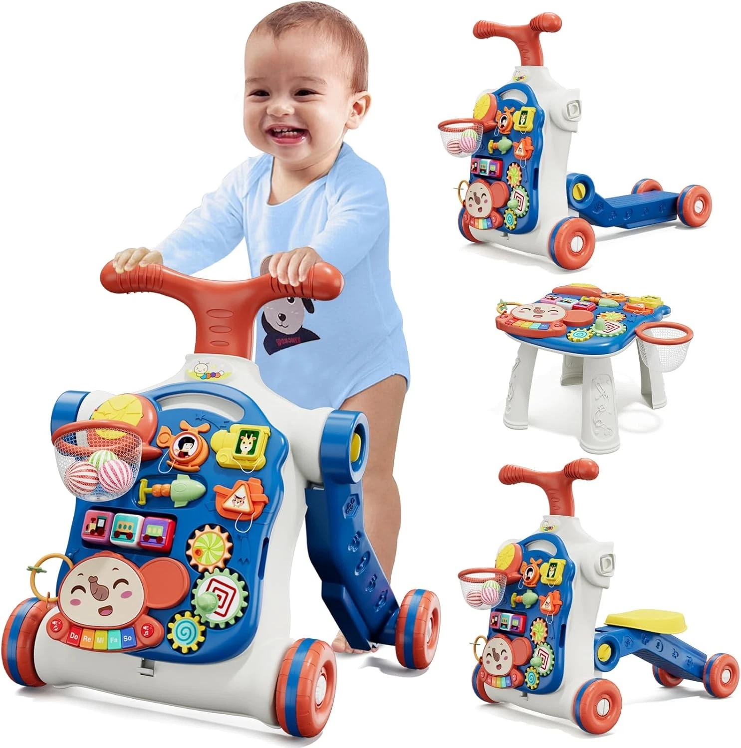 5 in 1 Baby Push Walker Baby Boy Activity Center Learning to Walk Sit to Stand
Opens in a new window