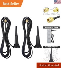Dual Band WiFi Antenna 2.4GHz 5GHz 5.8GHz with Magnetic Base, 3dBi RP-SMA Con...