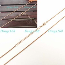 Genuine 18K Rose Gold Filled 1.2mm Thin 19/20"/21" Round Box Chain Necklace Y208