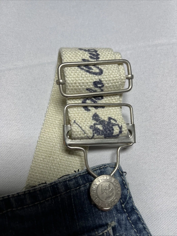 Винтажный Beverly Hills поло клуб Kids девочек джинсовой ткани комбинезон джемпер юбка 4T фотографии - Изображение 3 из 4