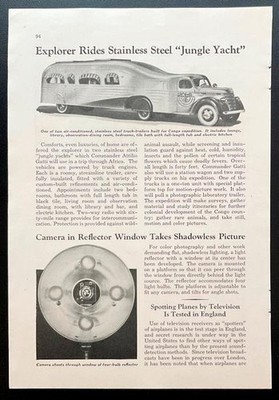 International Trucks Stainless Steel Jungle Yacht 1938 pictorial Commander Gatti