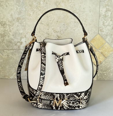Michael Kors Reed MD Top Handle Bucket Crossbody Bag Exotic
